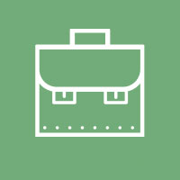 green suitcase icon